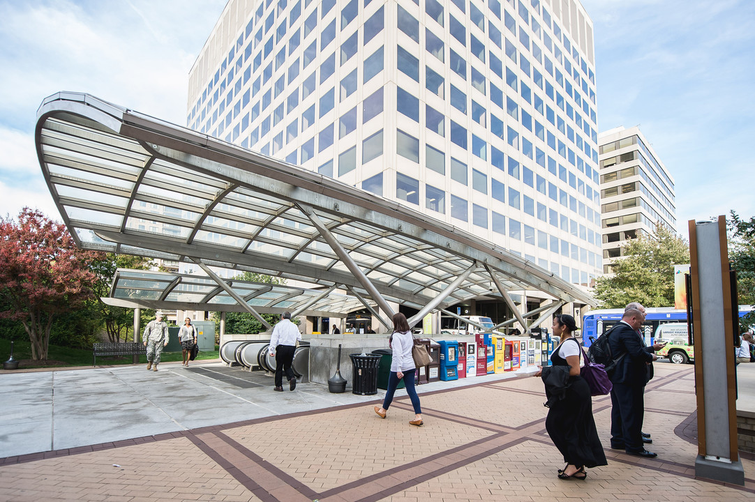 Aerial view of Crystal City in Arlington, Virginia