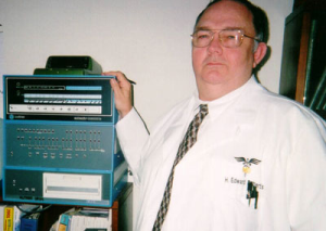 Ed Roberts MD posing with the MITS Altair