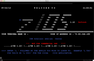 brown mac 3270 default black screen