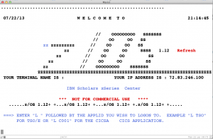 brown mac 3270 white screen